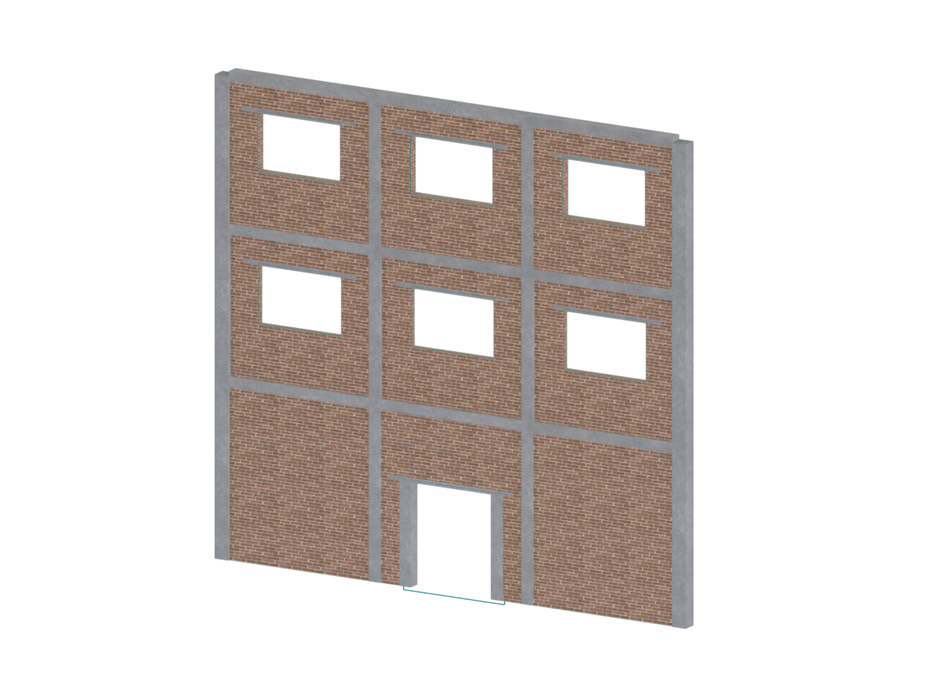 Model 004782 | Zděný stěnový blok