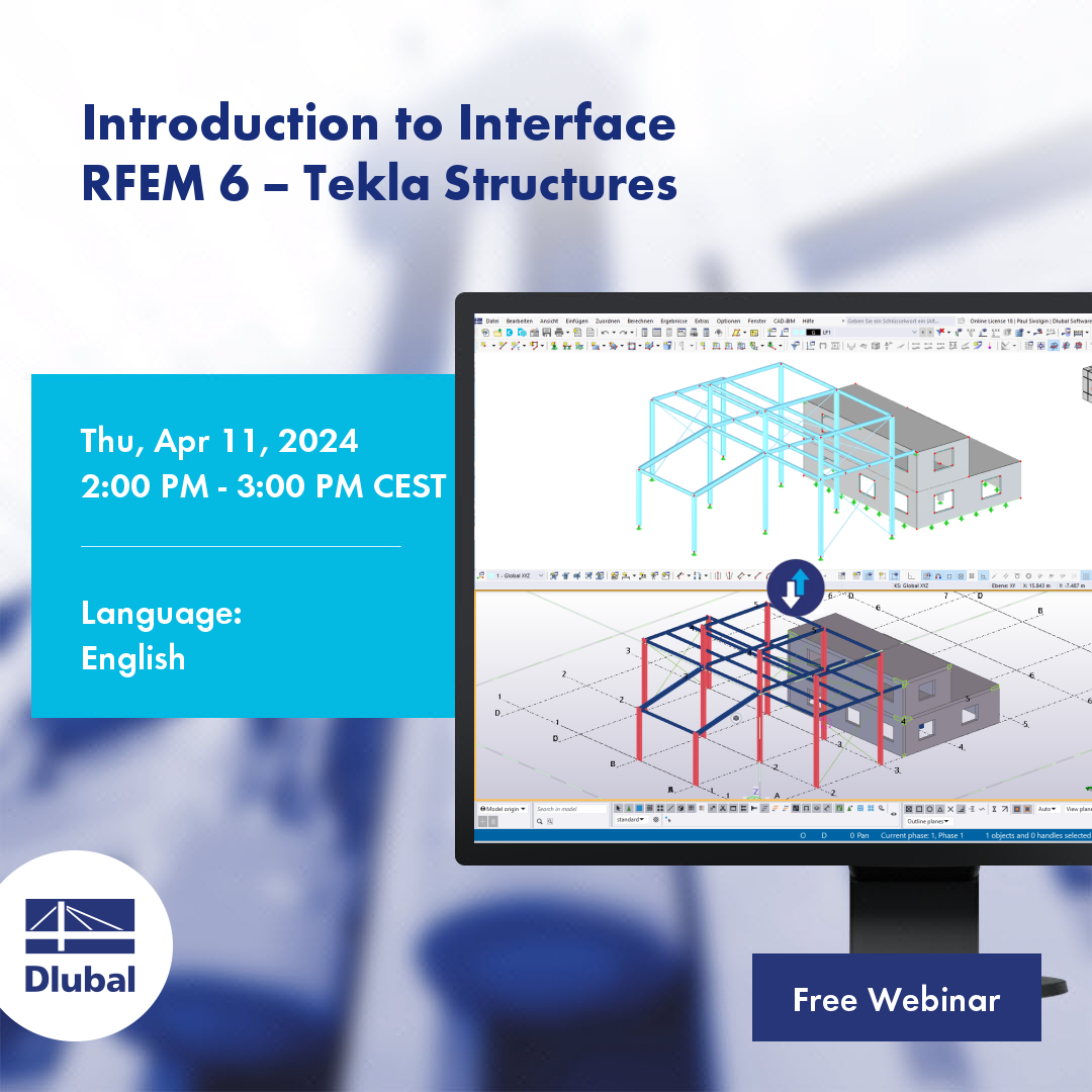 Úvod do rozhraní\n RFEM 6 - Tekla Structures
