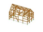 Model 000000 | Dřevěná rámová budova