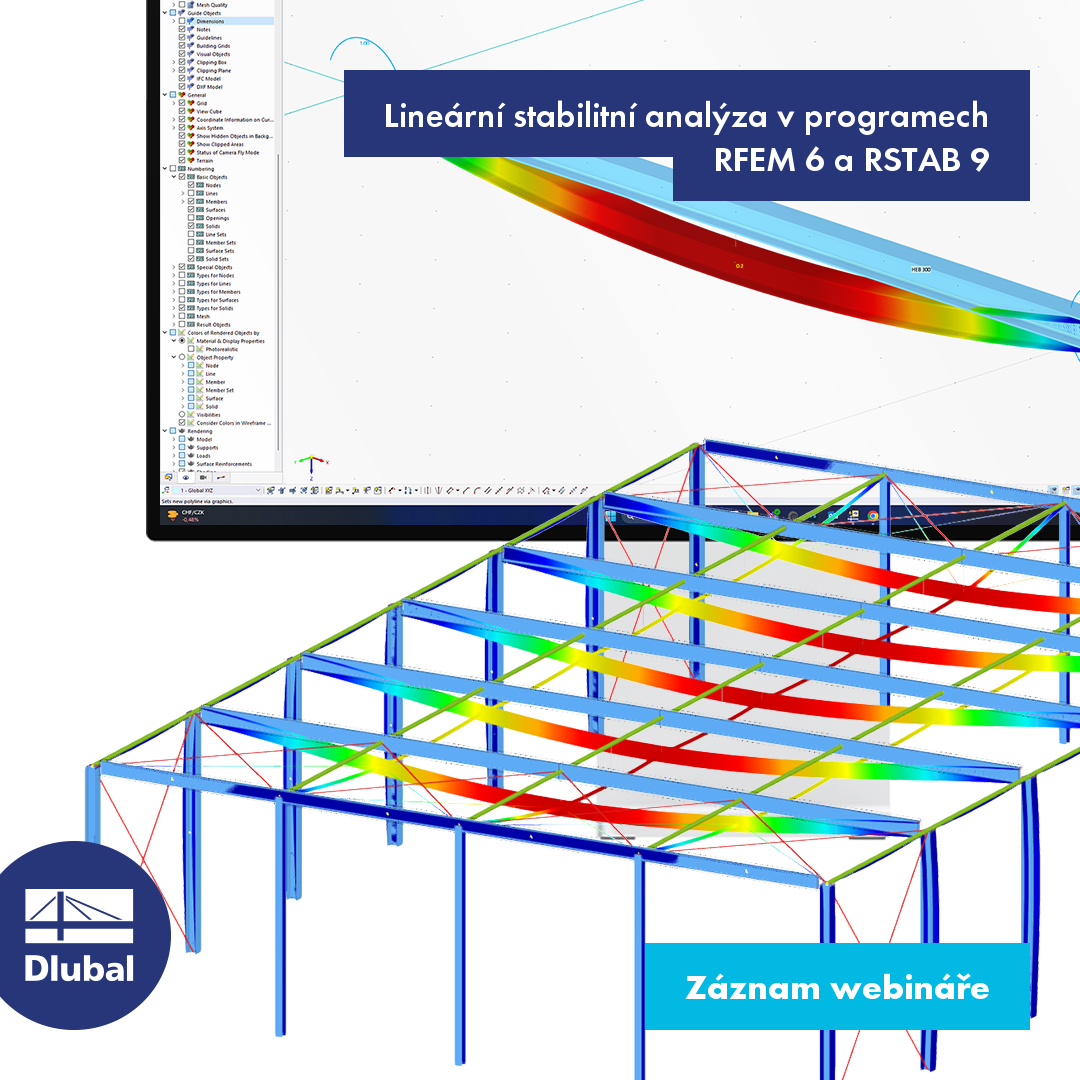 Lineární stabilitní analýza v programech RFEM 6 a RSTAB 9