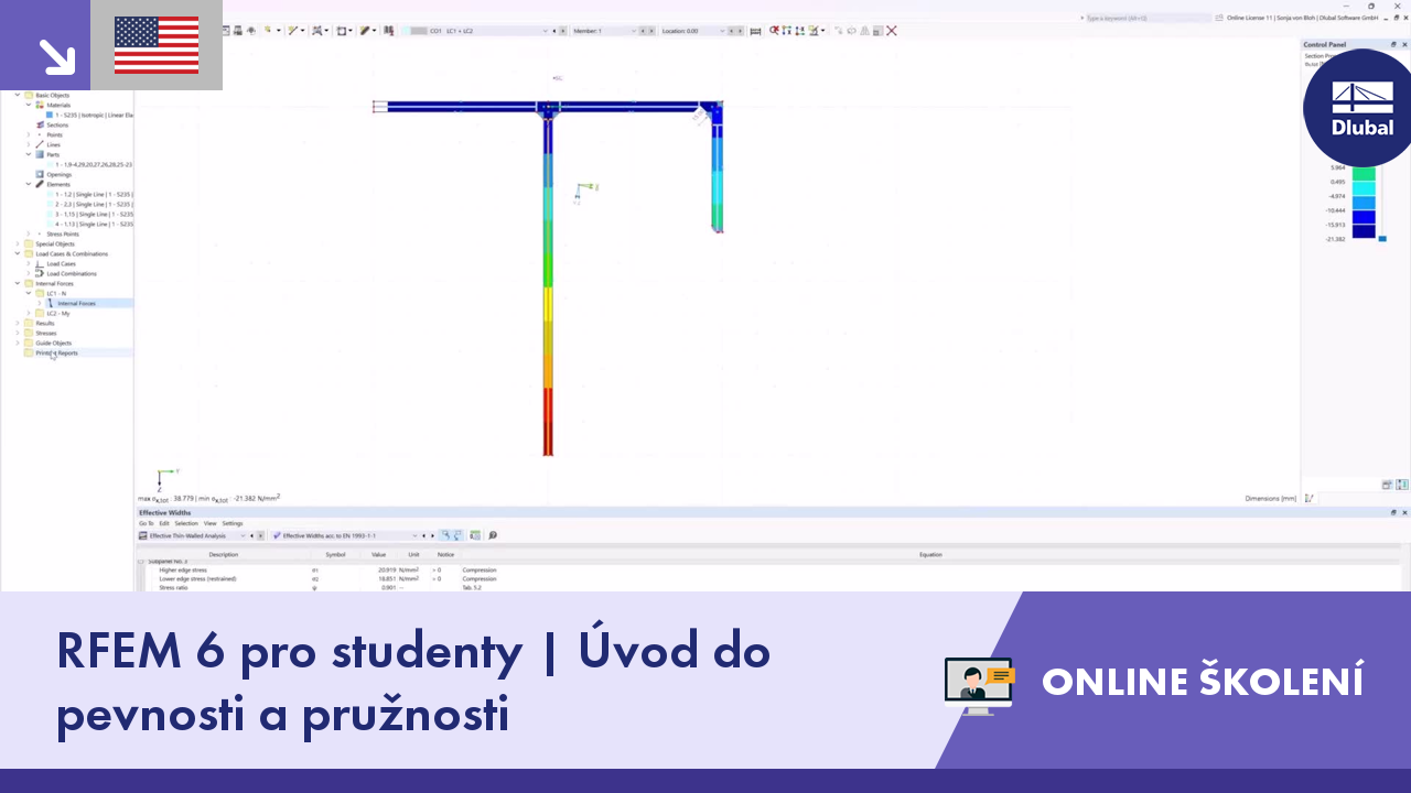 RFEM 6 pro studenty | Úvod do pevnosti a pružnosti | 17.04.2024