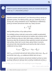 Funkce 002817 | AI chatbotka Mia a zobrazování vzorců