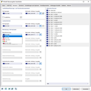 Zobrazení voleb pro výběr relevantních norem pro navrhování betonových základů.