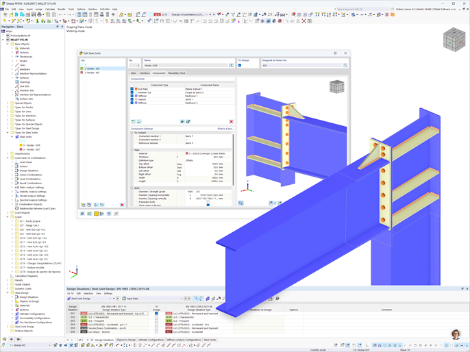 Složení ocelových přípojů použitých v projektu zákazníka
