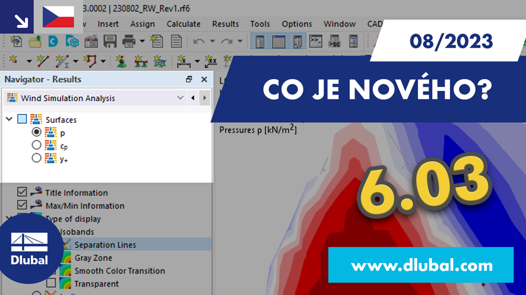 Přehled novinek v programu RFEM 6 a programu RSTAB 9, verze srpen 2023