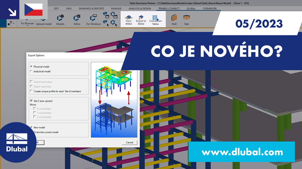 Novinky v programu RFEM 6 a RSTAB 9, květen 2023. Vylepšené nástroje pro navrhování konstrukcí, efektivnější analýzy.