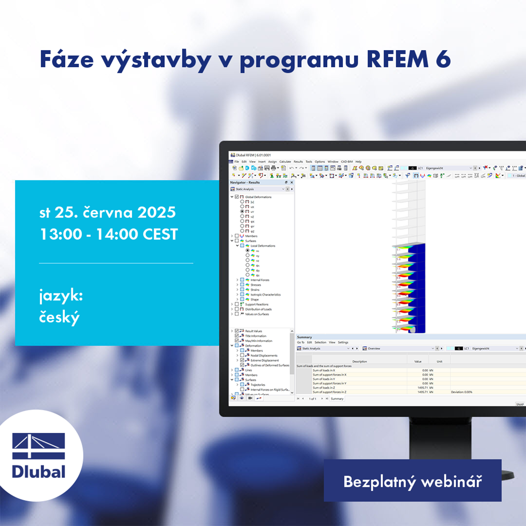 Fáze výstavby v programu RFEM 6