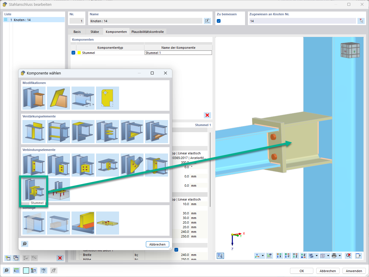 Funkce 002841 | Komponenta „T-průřez“