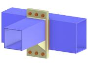 Model 005133 | Šroubované spojení nosník–nosník přes prodlouženou čelní desku