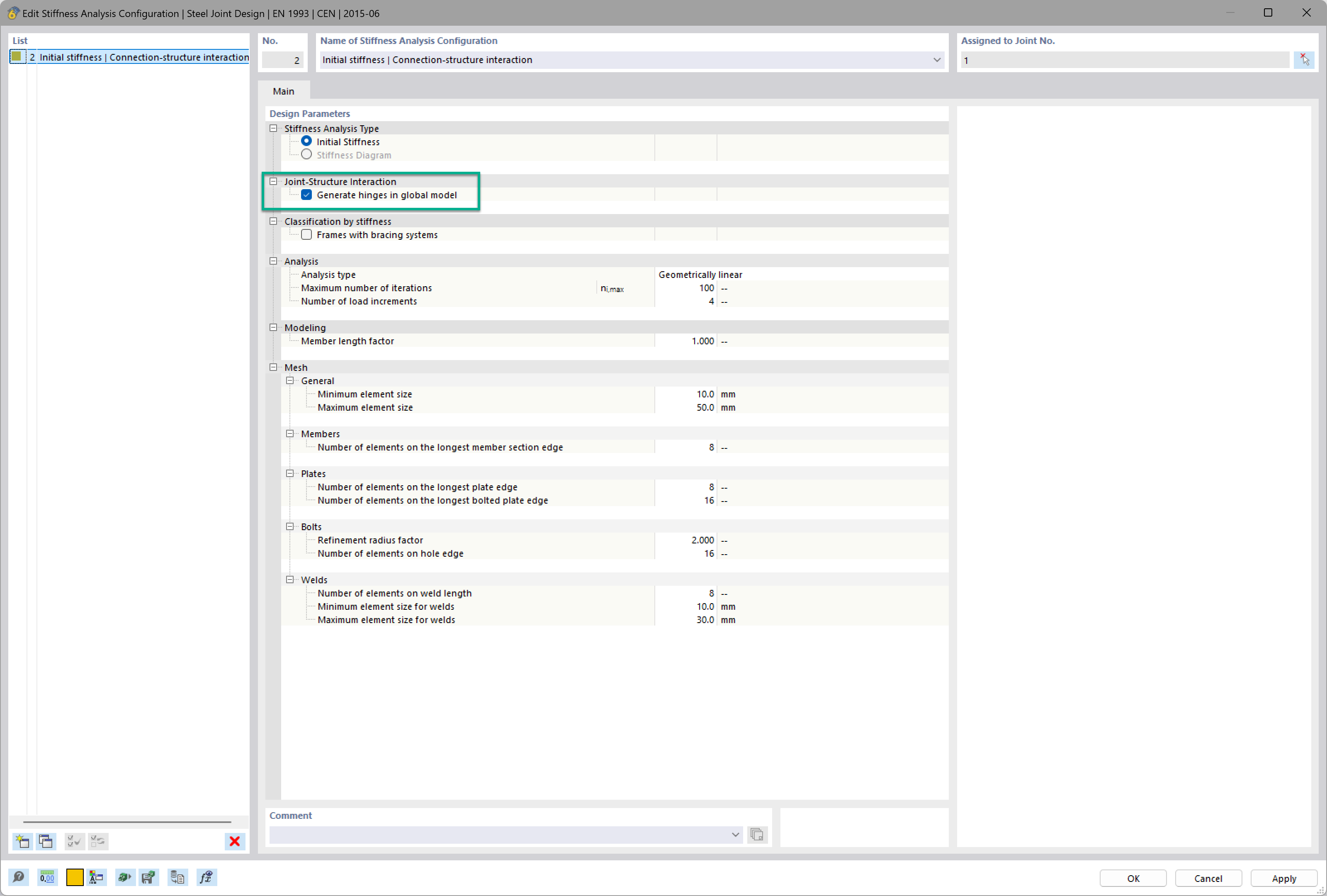 Funkce 002916 | Interakce přípoj-konstrukce pro ocelové spoje
