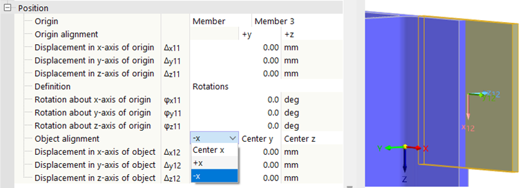 Možnosti pro zarovnání objektů