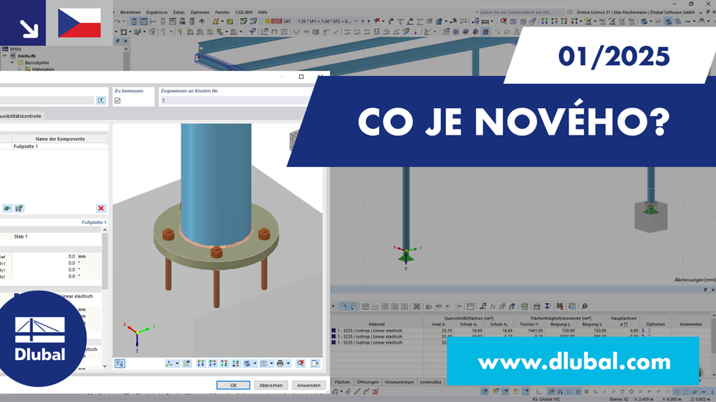Obrázek aktualizace softwaru VG 005255 s poznámkou o nových znacích ve WIN 01/25