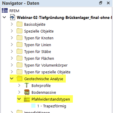 Typy únosnosti pilot v navigátoru