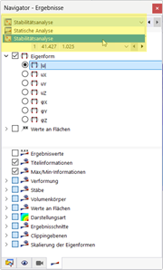Tvar vybočení konzoly pro stabilitní analýzu konstrukce
