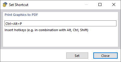 Nastavení klávesové zkratky