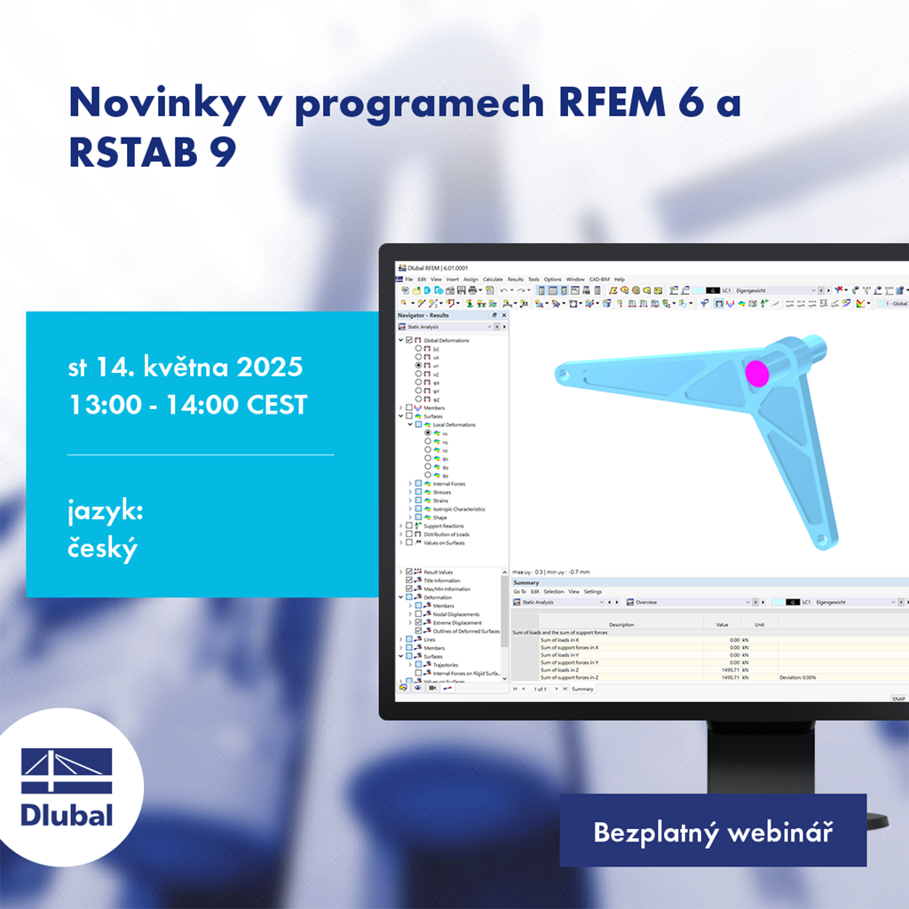 Novinky v programech RFEM 6 a RSTAB 9