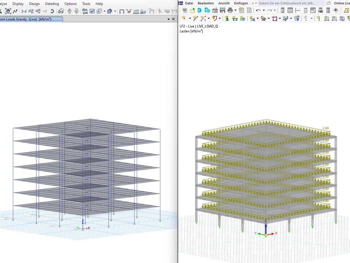 Proces exportu dat z ETABS do RFEM pro lepší integraci modelu.