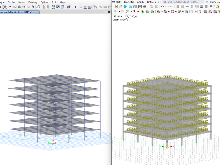 Proces exportu dat z ETABS do RFEM pro lepší integraci modelu.