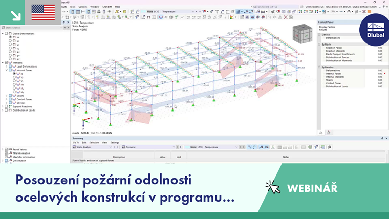Webinář o principech posouzení ocelových konstrukcí pro demonstraci programu RFEM 6.