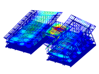 Animovaná vizualizace deformací na modelu letiště v programu RFEM 5 | © AIA Life Designers, architectes
