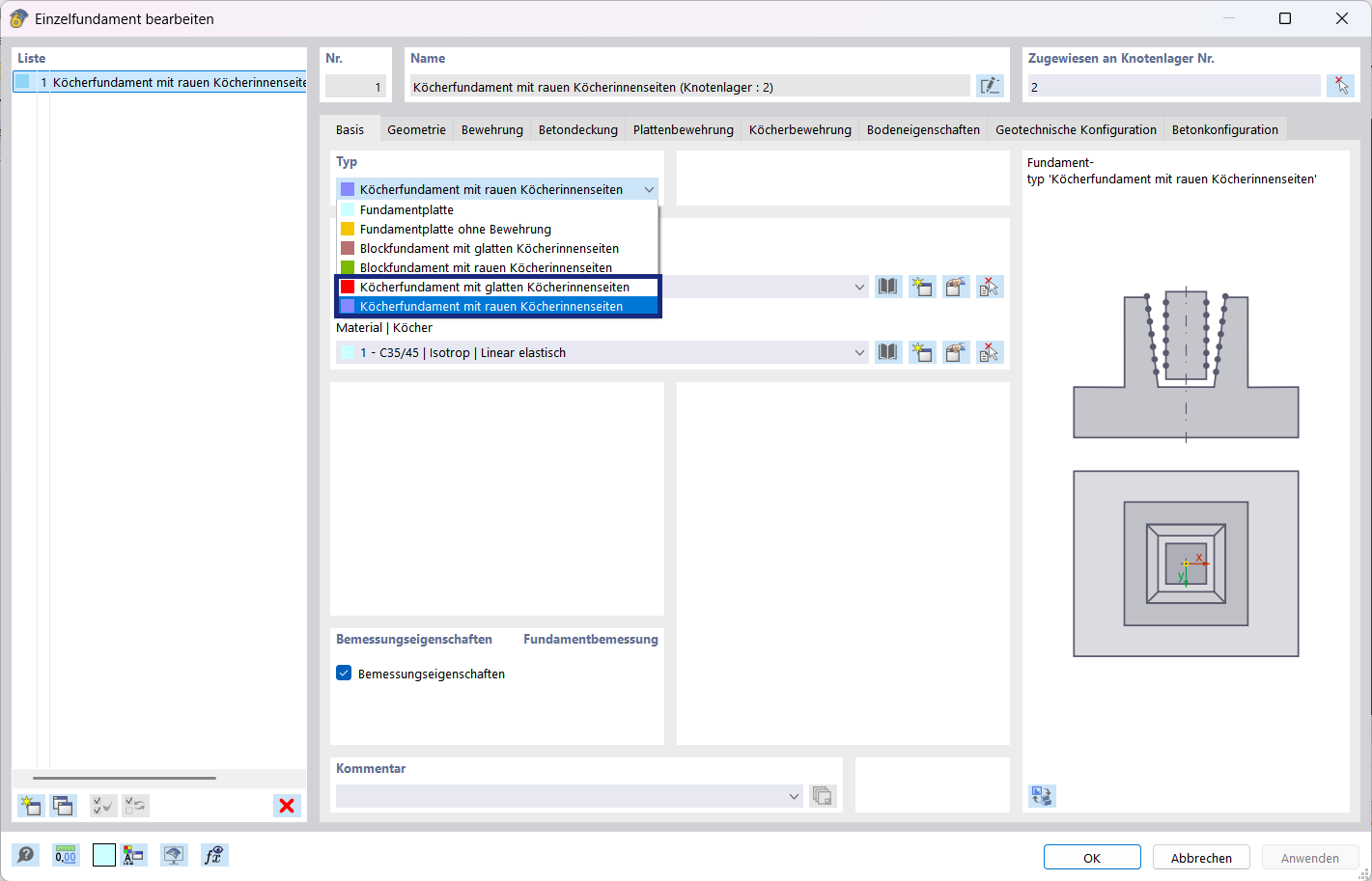 Betonové základy | Typy kalichových základů