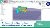Snímek z webináře věnovaného geotechnické analýze v programu RFEM 6 se zaměřením na metodu omezeného modulu tuhosti a ukotvení.
