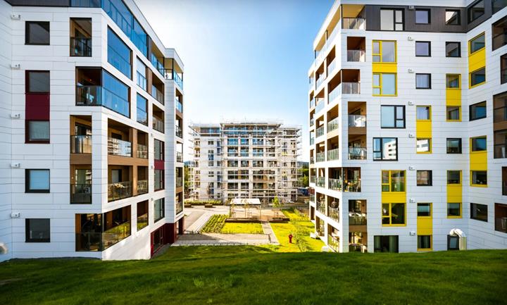 Detailní zobrazení projektu Heimdalsporten s hlavními konstrukčními prvky