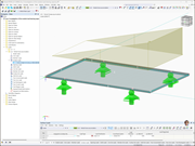 Simulace zobrazující účinky částečného zatížení sněhem na skleněný solární panel pomocí programu RFEM 6.