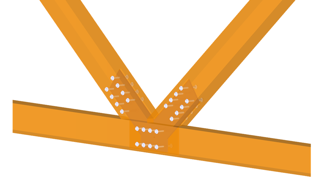 Posouzení nepřímých spojů ocel-dřevo pomocí přídavného modulu RF-/JOINTS Timber - Steel to Timber pro RFEM a RSTAB podle norem NDS.