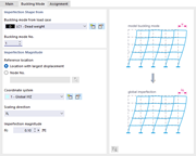 Definování tvaru vybočení ze stabilitní analýzy