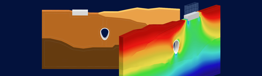 Vizualizace funkcí v addonu Geotechnická analýza pro simulaci interakce s podložím a chování základů v programu RFEM 6.