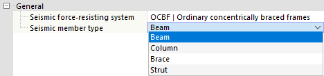 Výběr typu seismické konstrukční části
