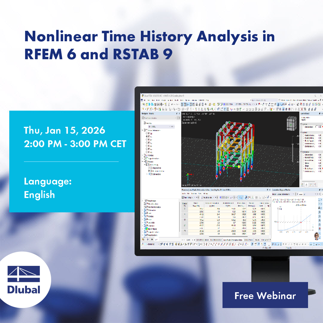 Nelineární časová analýza v programech RFEM 6 a RSTAB 9