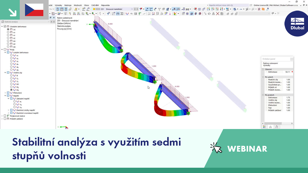 Stabilitní analýza s využitím sedmi stupňů volnosti | WEBINAR