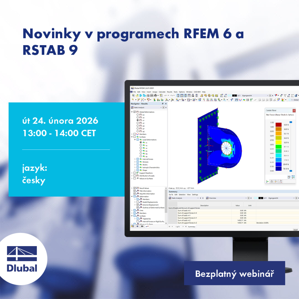 Novinky v programech RFEM 6 a RSTAB 9