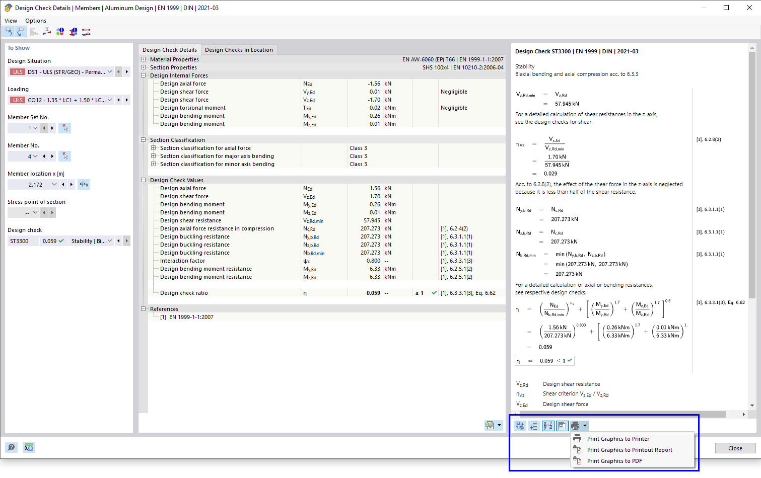 Tisk podrobných informací o posouzení