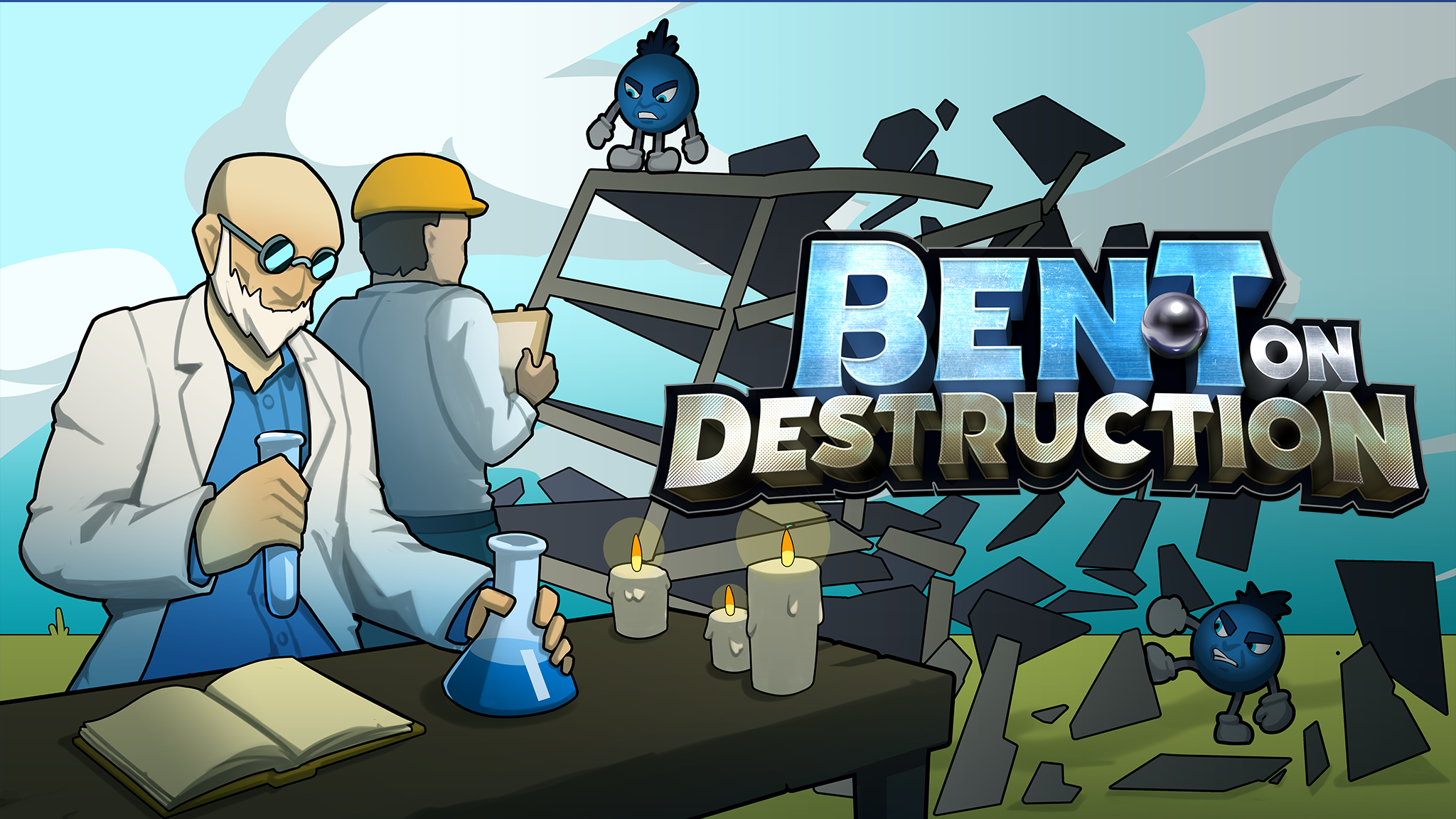 Na obrázku vidíme digitální model pro simulaci ničení herních objektů ve hře „Bent on Destruction“ od Impulse Control.