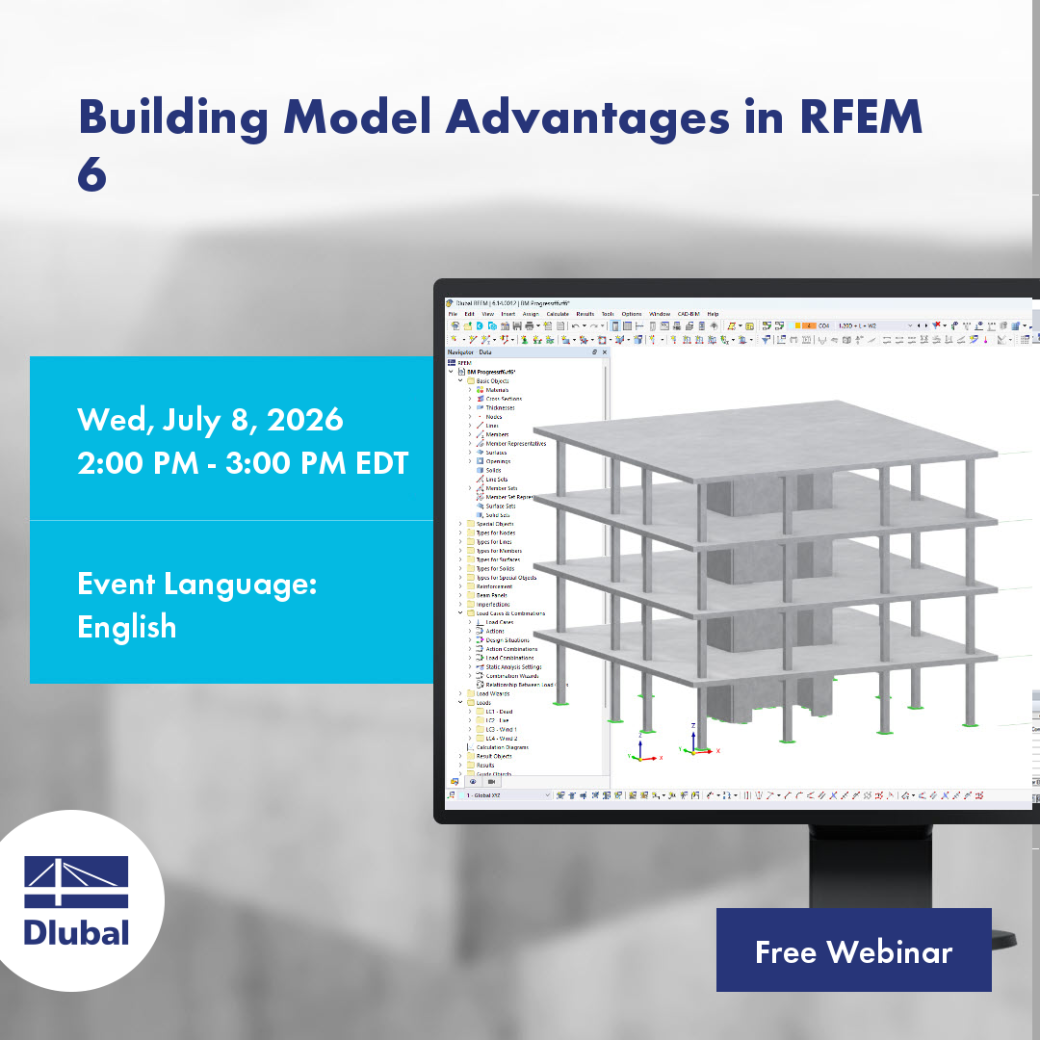 Výhody modelu budovy v RFEM 6