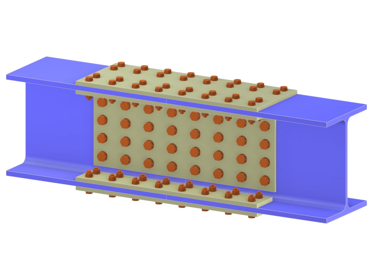 Model 006196 | Příložka nosníku s pásnicovými a stojinovými příložkami