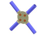 Model 006220 | Ztužení X-spoj | Diagnála na diagonálu Spoj prostřednictvím přípojného plechu a připojovacího plechu