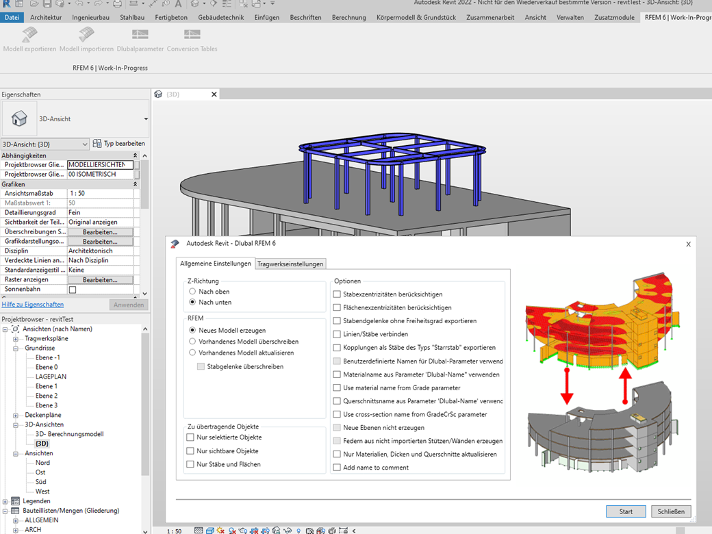 Bidirektionaler Datenaustausch mit Revit