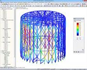Stahlkonstruktion für 360° - Panorama | Realisiert mit RFEM vom Ingenieurbüro Knapp, Gernsbach | www.tragwerk-knapp.de und Ingenieurbüro Schnur, Waldmohr | www.ib-schnur.de