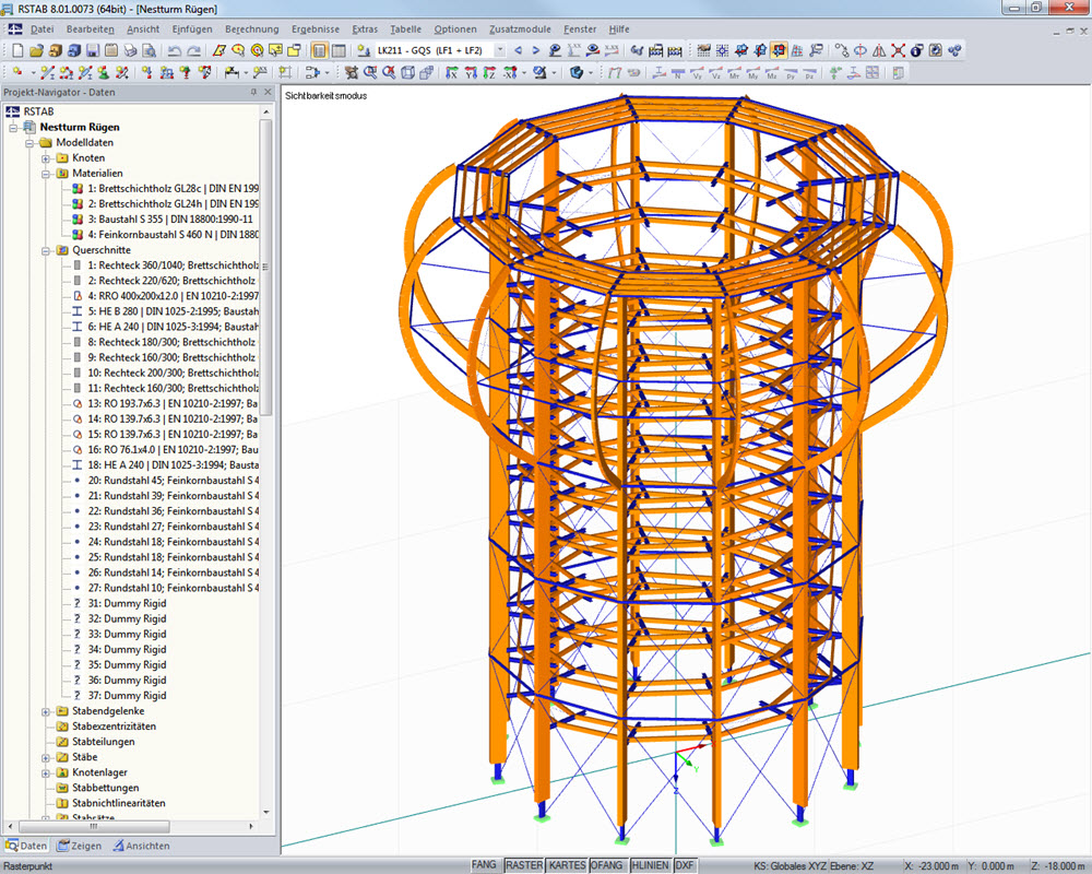Aussichtsturm auf der Insel Rügen | Realisiert mit RSTAB von WIEHAG GmbH, Altheim, Österreich | www.wiehag.com