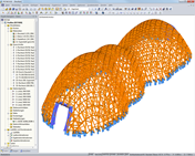 Konstruktion des Buga-Pavillons aus 6.000 Holzstäben ((C) www.fh-koblenz.de)