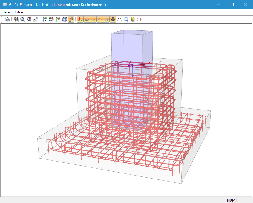 3D-Bewehrung im Grafik-Fenster
