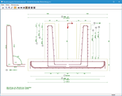 Bewehrungsplan - Schnitt Köchermitte, Blickrichtung in x