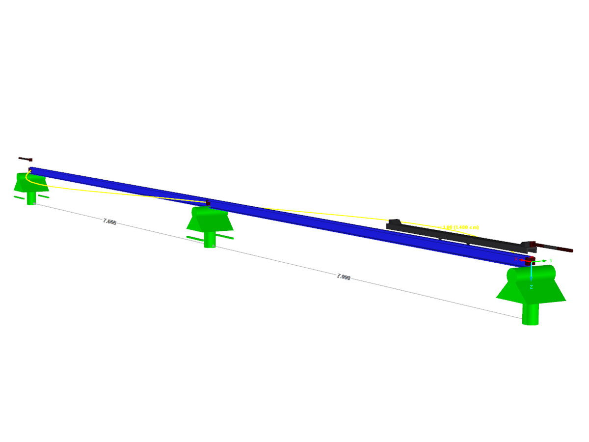 3D-Rendering des Kranbahnträgers