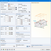 Windlast auf vertikale Wände mit Dach