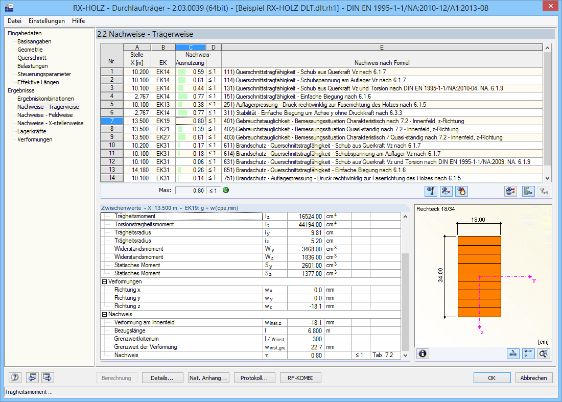Maske 2.2 Nachweise - Trägerweise