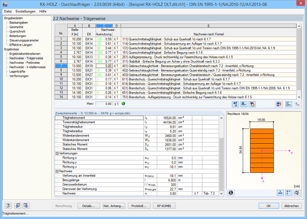 Maske 2.2 Nachweise - Trägerweise